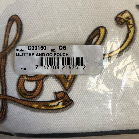 NEW Brighton Love Glitter & Glow Pouch Canvas printed Cross Body  Bag - Picture 5 of 16